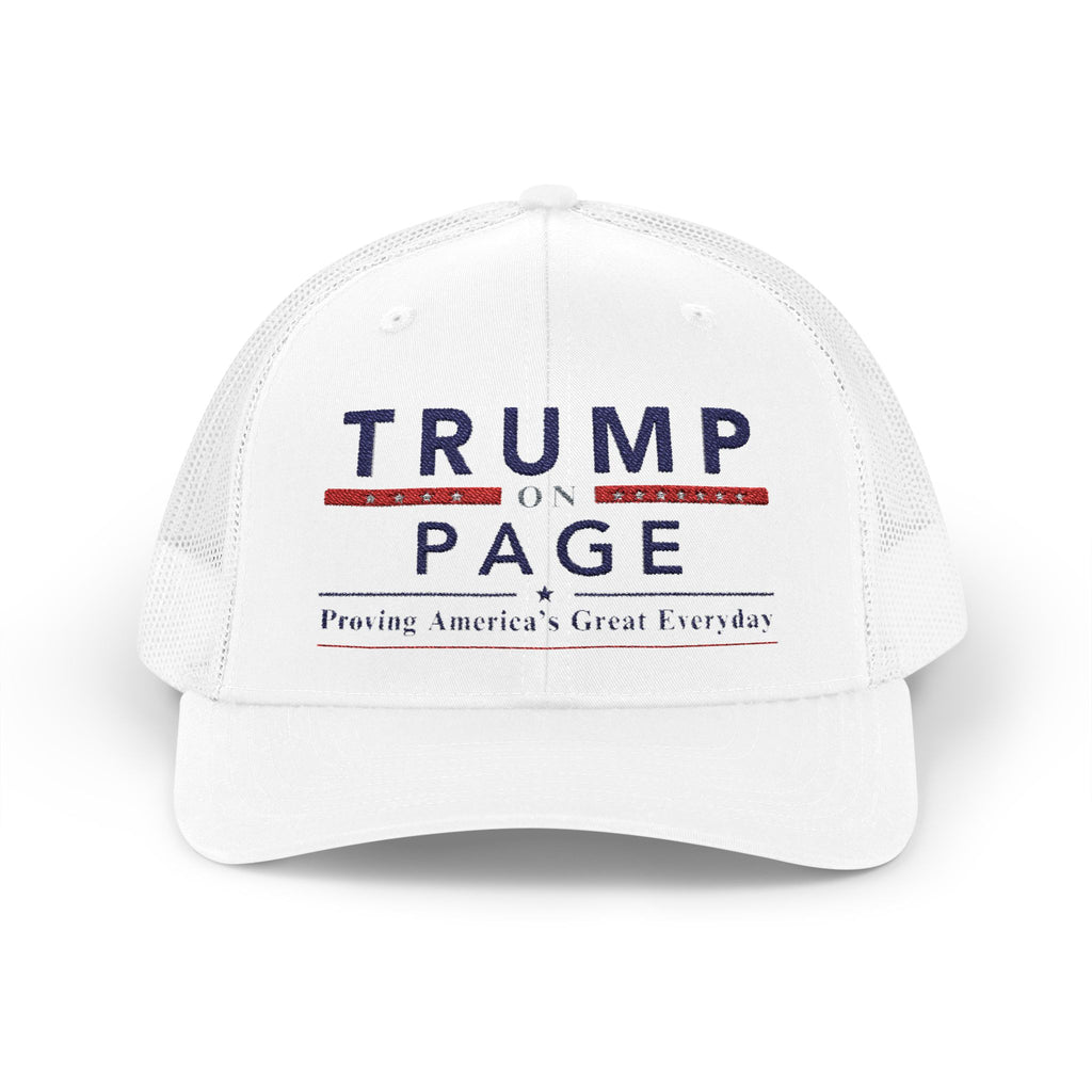 Trump On Page - Mesh Snapback Hat