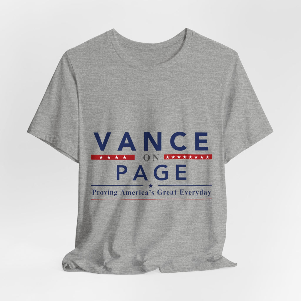 Vance on Page Political T‑Shirt — Patriotic Campaign Tee