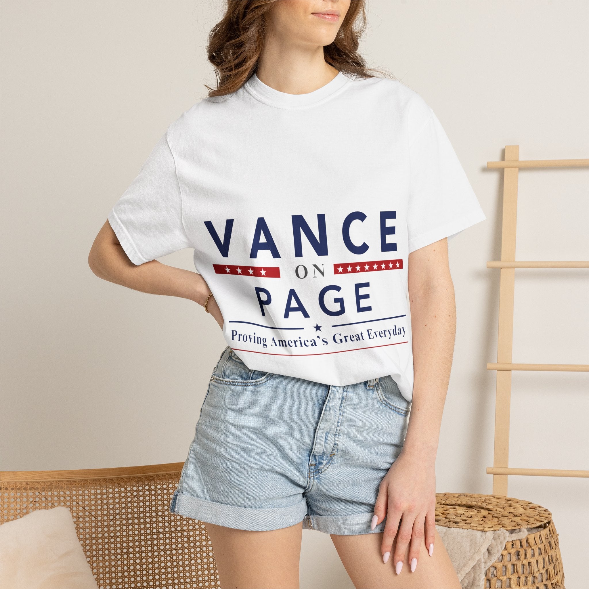Vance on Page Campaign T-Shirt — "Proving America's Great Everyday" Patriotic Tee