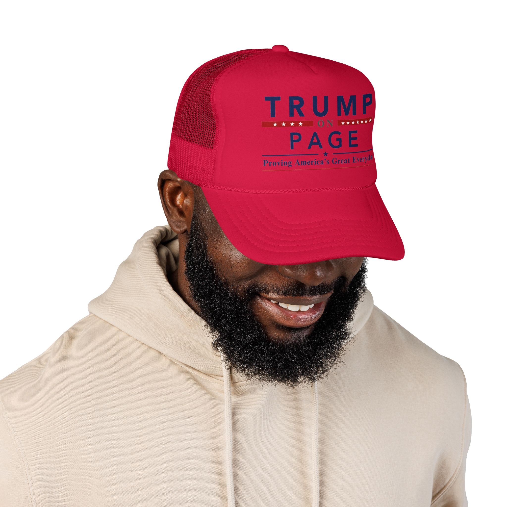 Foam Trucker Hat - "Trump On Page"
