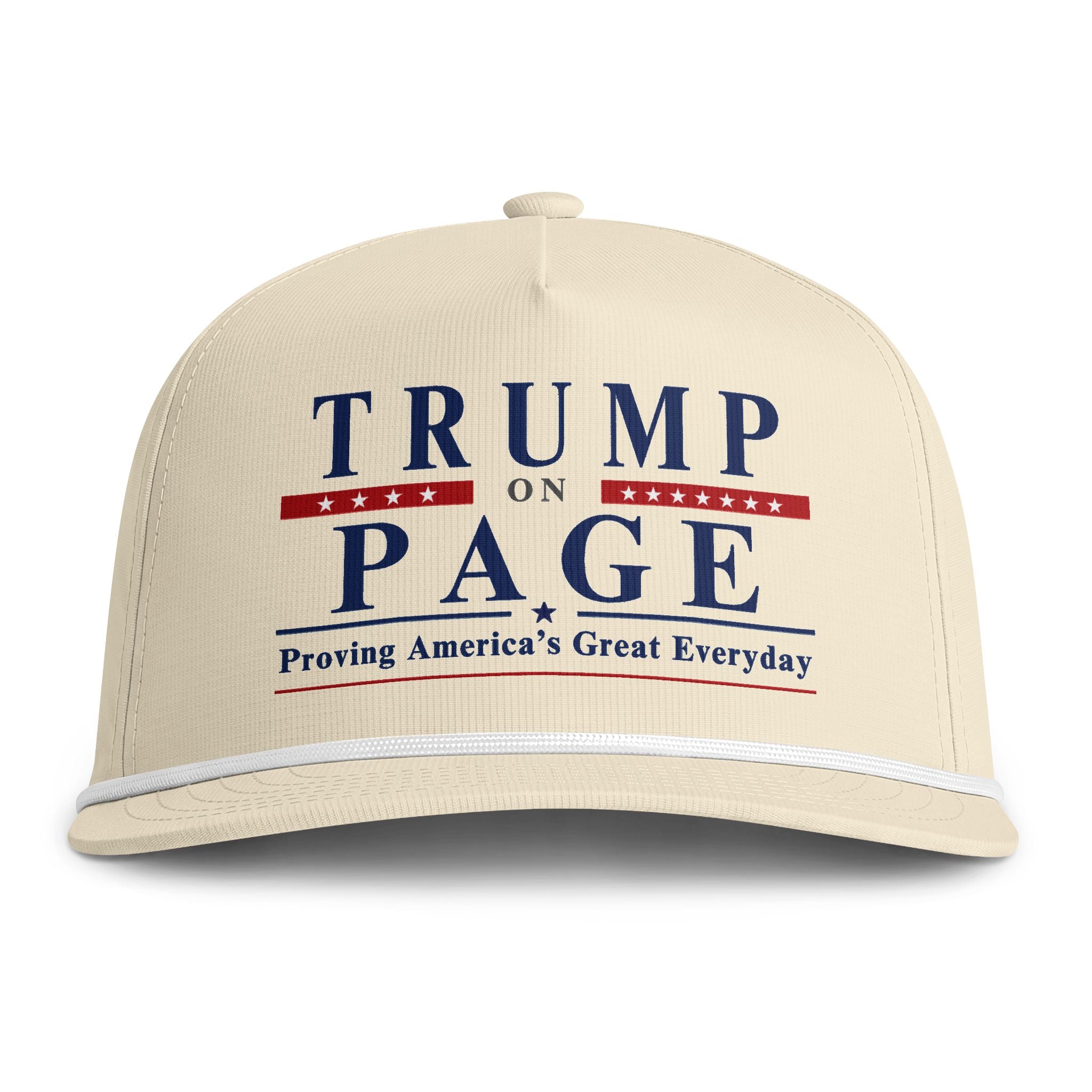 Rope Snapback Cap — "Trump on Page: Proving America's Great Everyday"