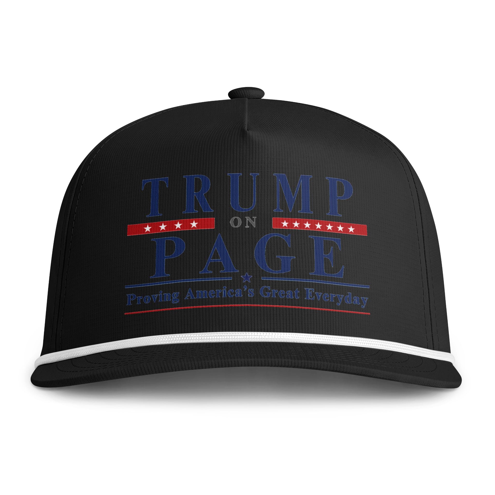 Rope Snapback Cap — "Trump on Page: Proving America's Great Everyday"