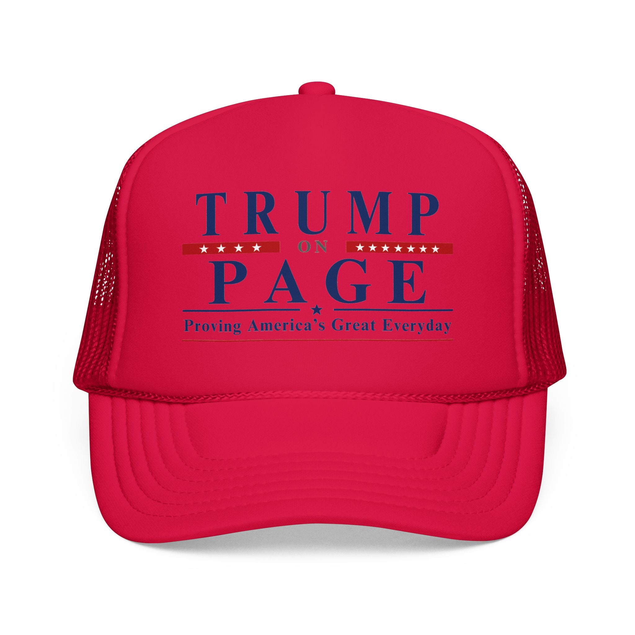 Trump on Page Foam Trucker Hat