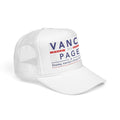 Presidental Campaign Foam Trucker Hat | Embroidery Style "Vance On Page"