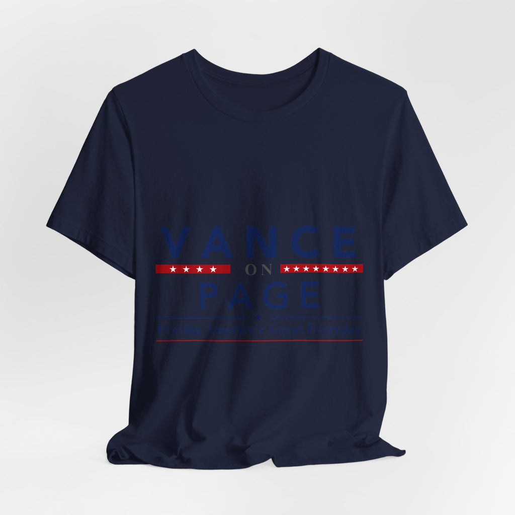 Vance on Page Political T‑Shirt — Patriotic Campaign Tee