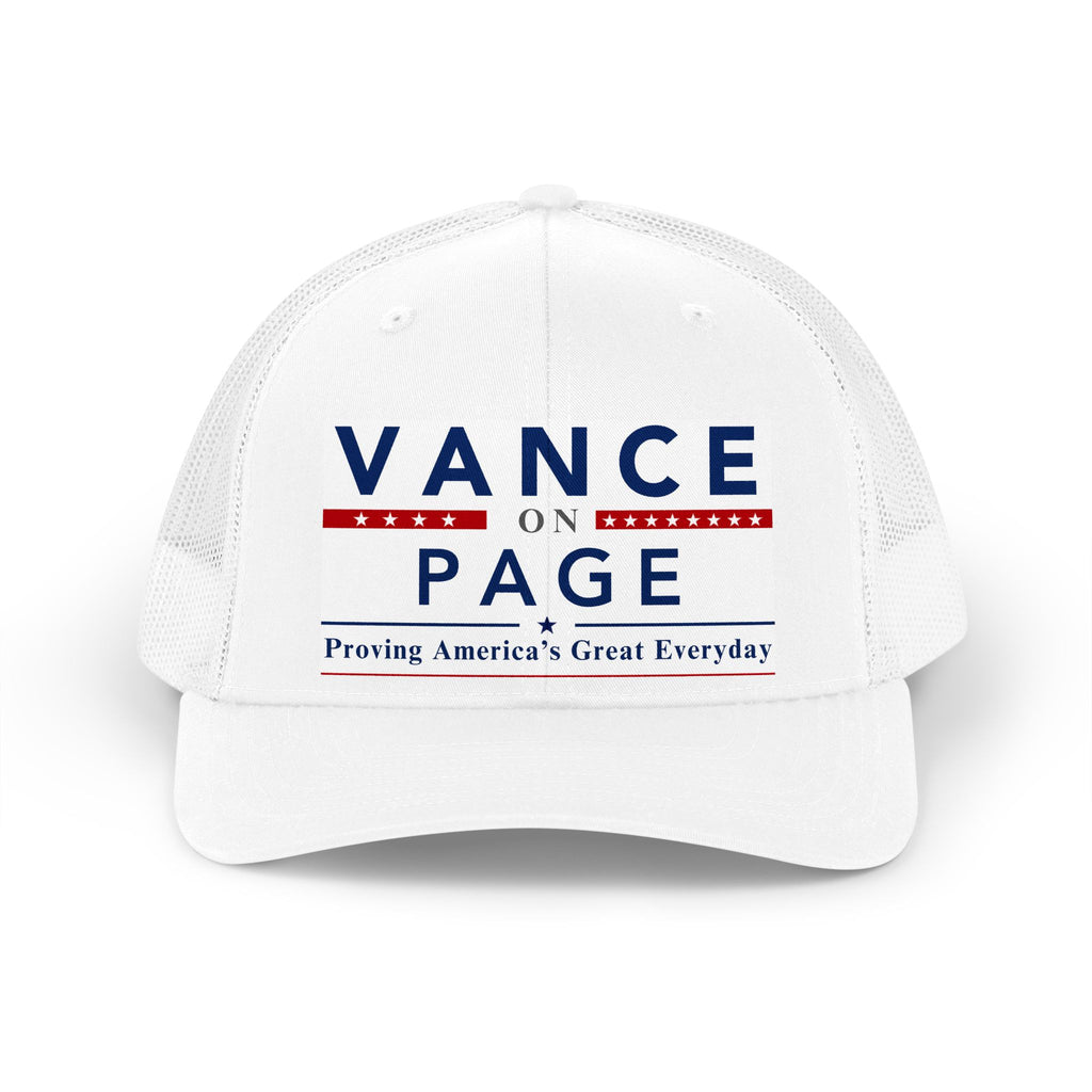 Trucker Hat Retro Mesh Cap | "Vance On Page"