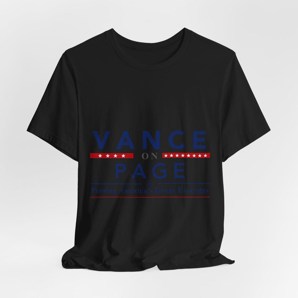 Vance on Page Political T‑Shirt — Patriotic Campaign Tee