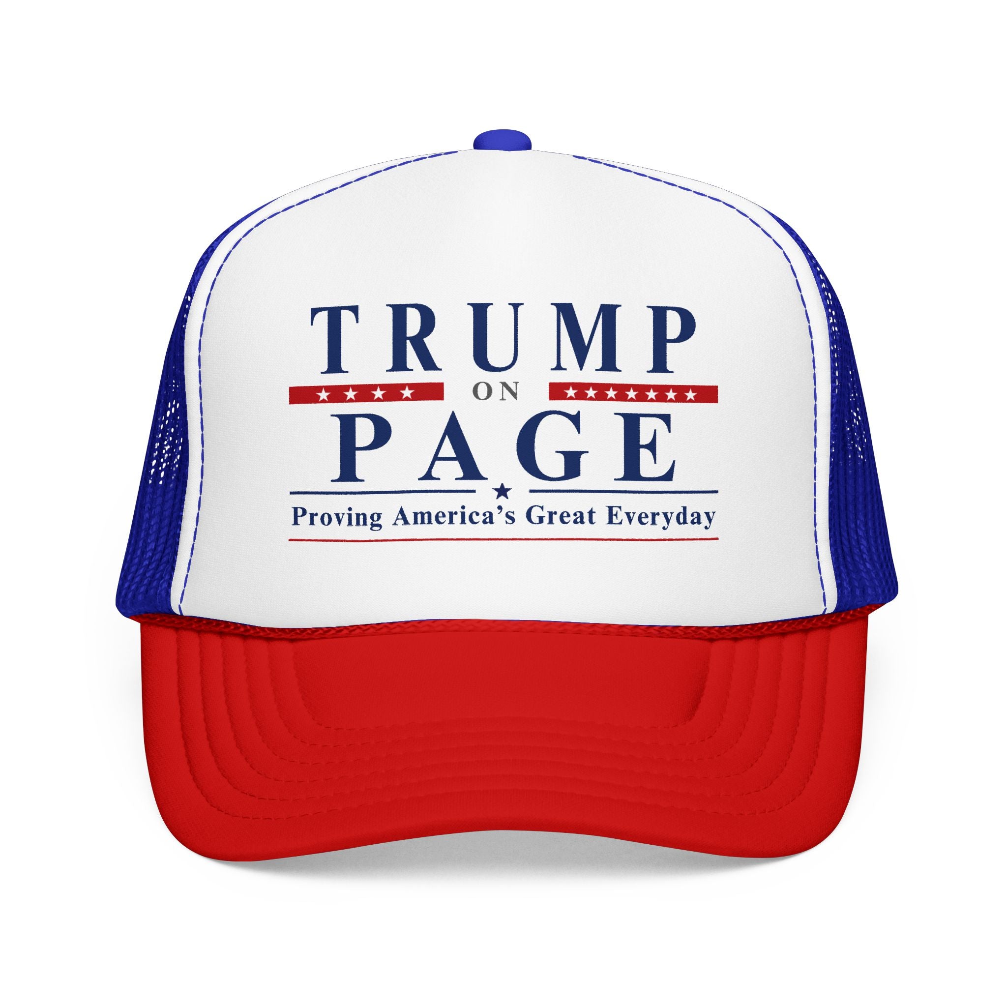 Trump on Page Foam Trucker Hat